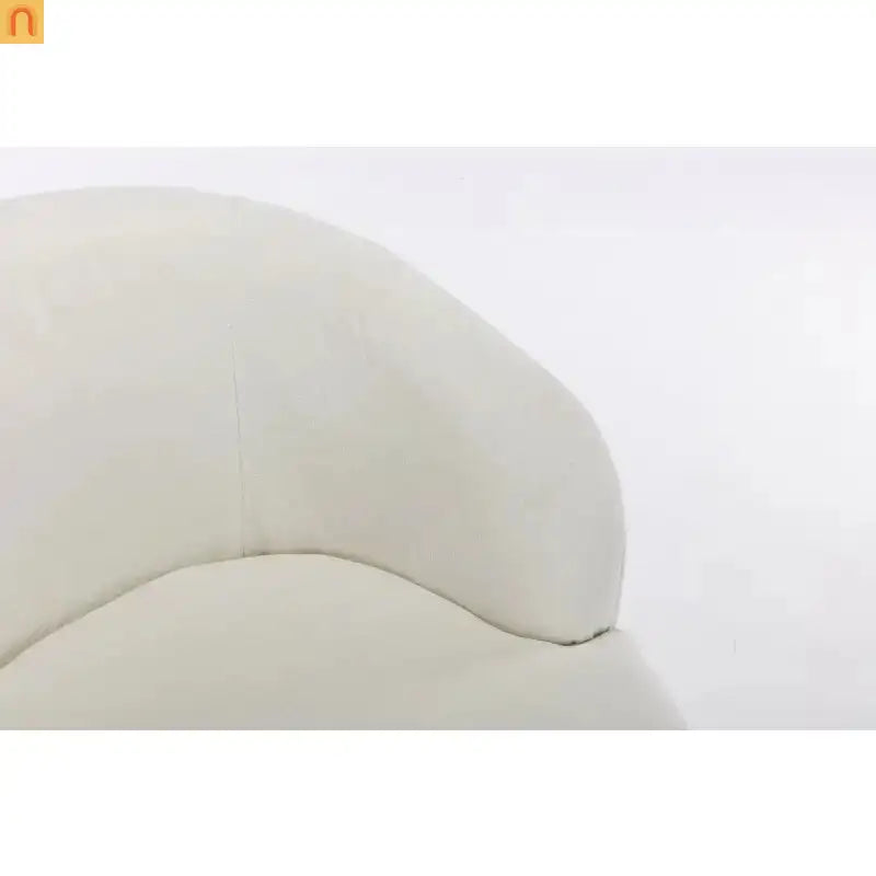 Accent Chair Barrel Swivel Chenille Ivory 360 Degree 250 lb 25in