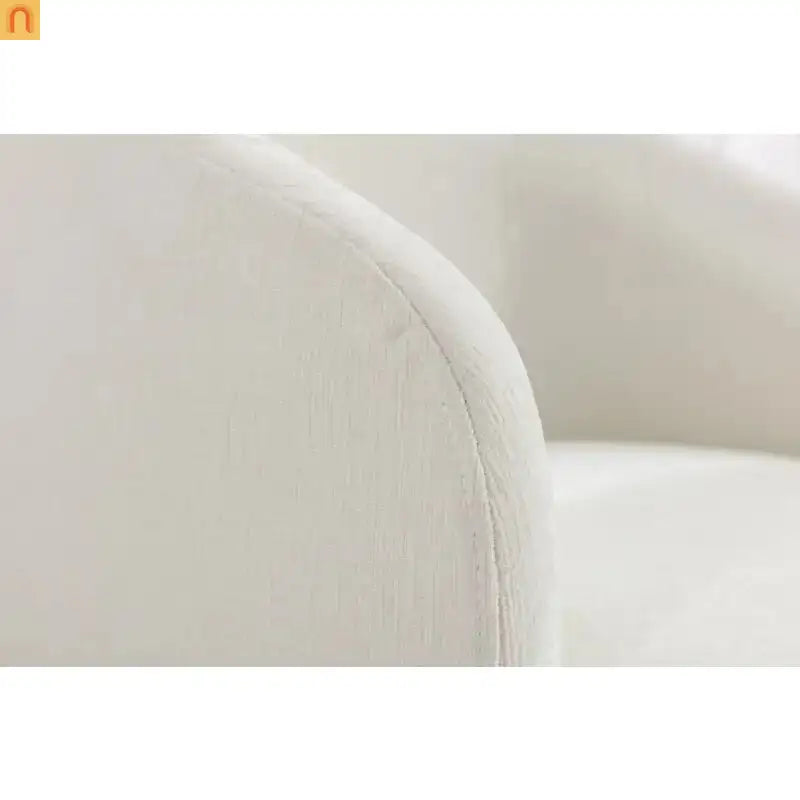 Accent Chair Barrel Swivel Chenille Ivory 360 Degree 250 lb 25in