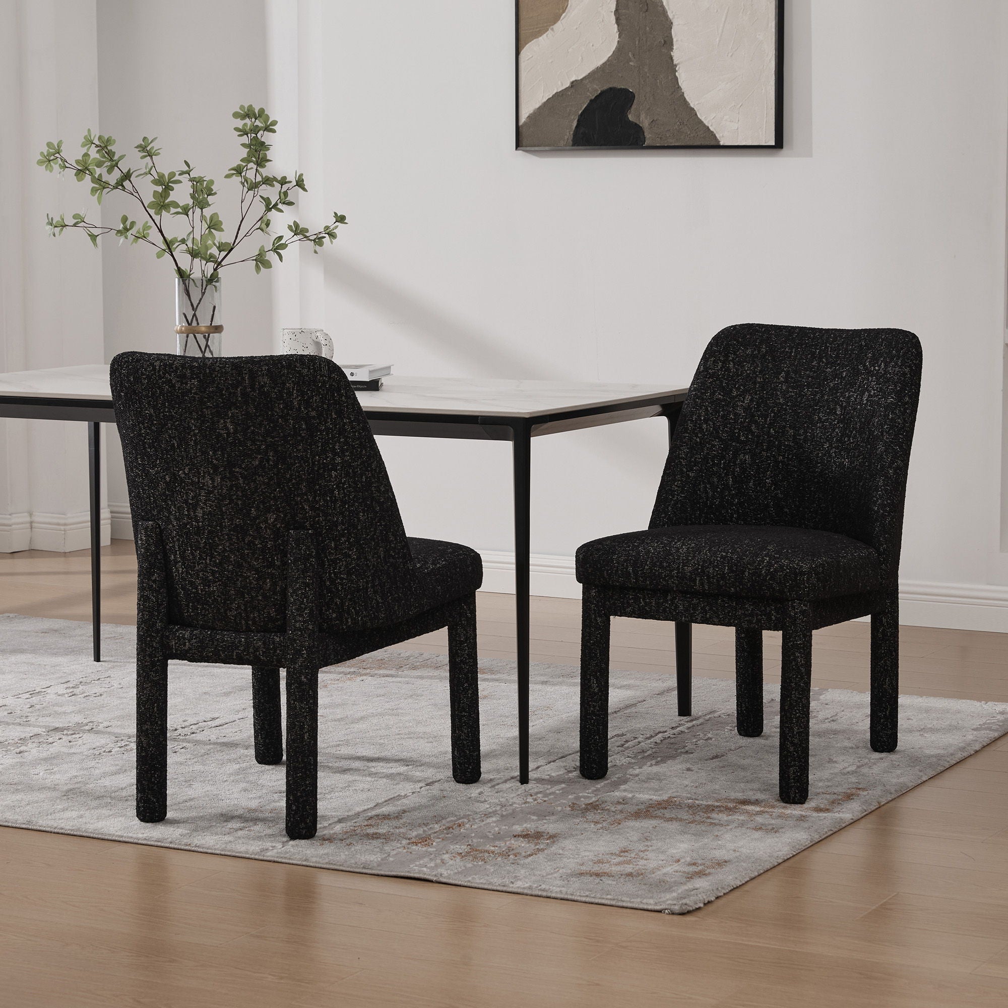 Wide Minimalist Dining Chair