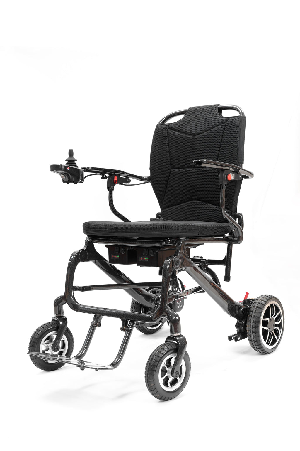 Wheelchair Electric Foldable Carbon Fiber 37 LB 30 Mile Range 38x24x37 In