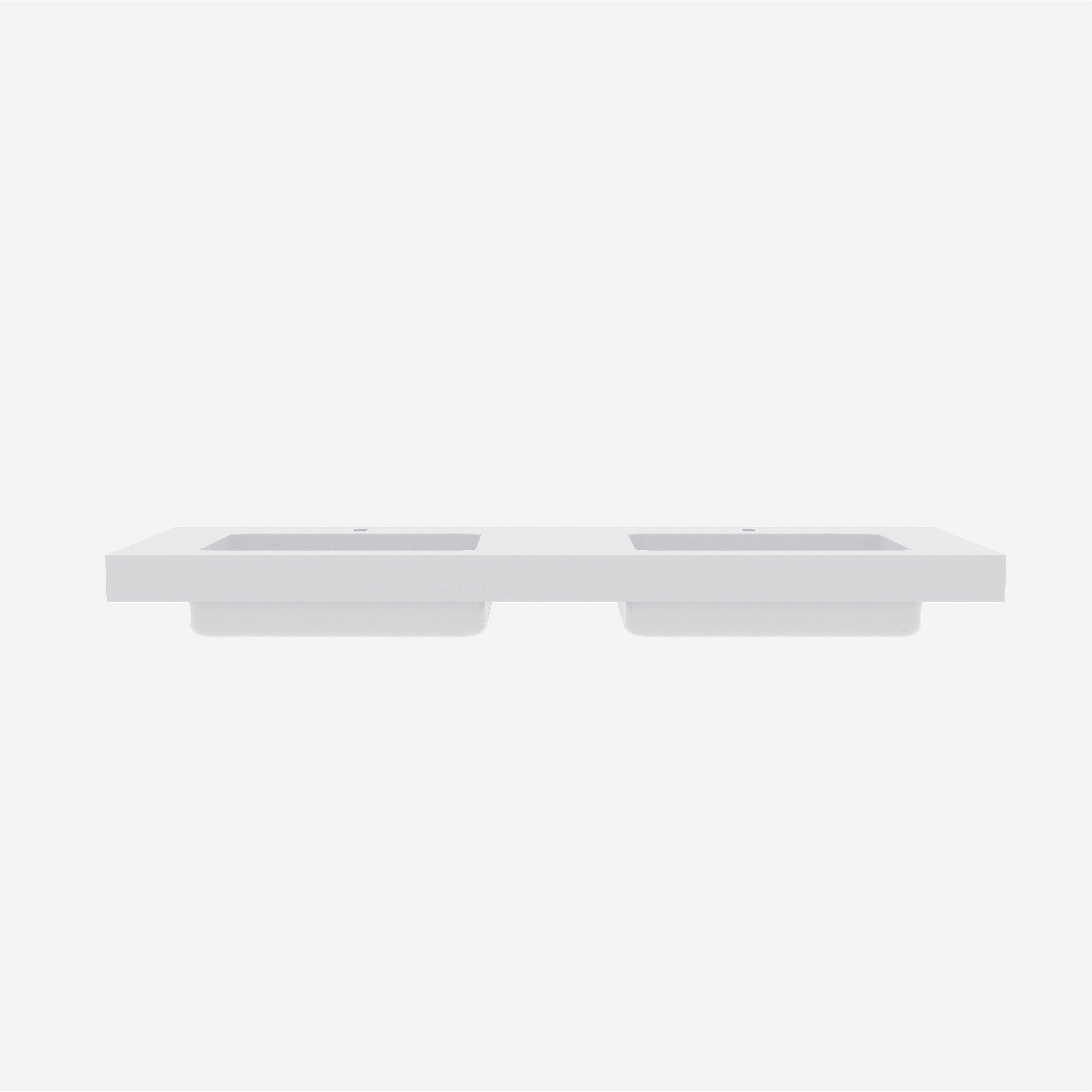BB0272Y131 Integrated Solid Surface Basin Without Drain and Faucet, Glossy