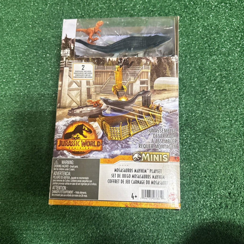 NEW RARE Mattel Jurassic World Dominion Minis Action Mosasaurus Mayhem Playset
