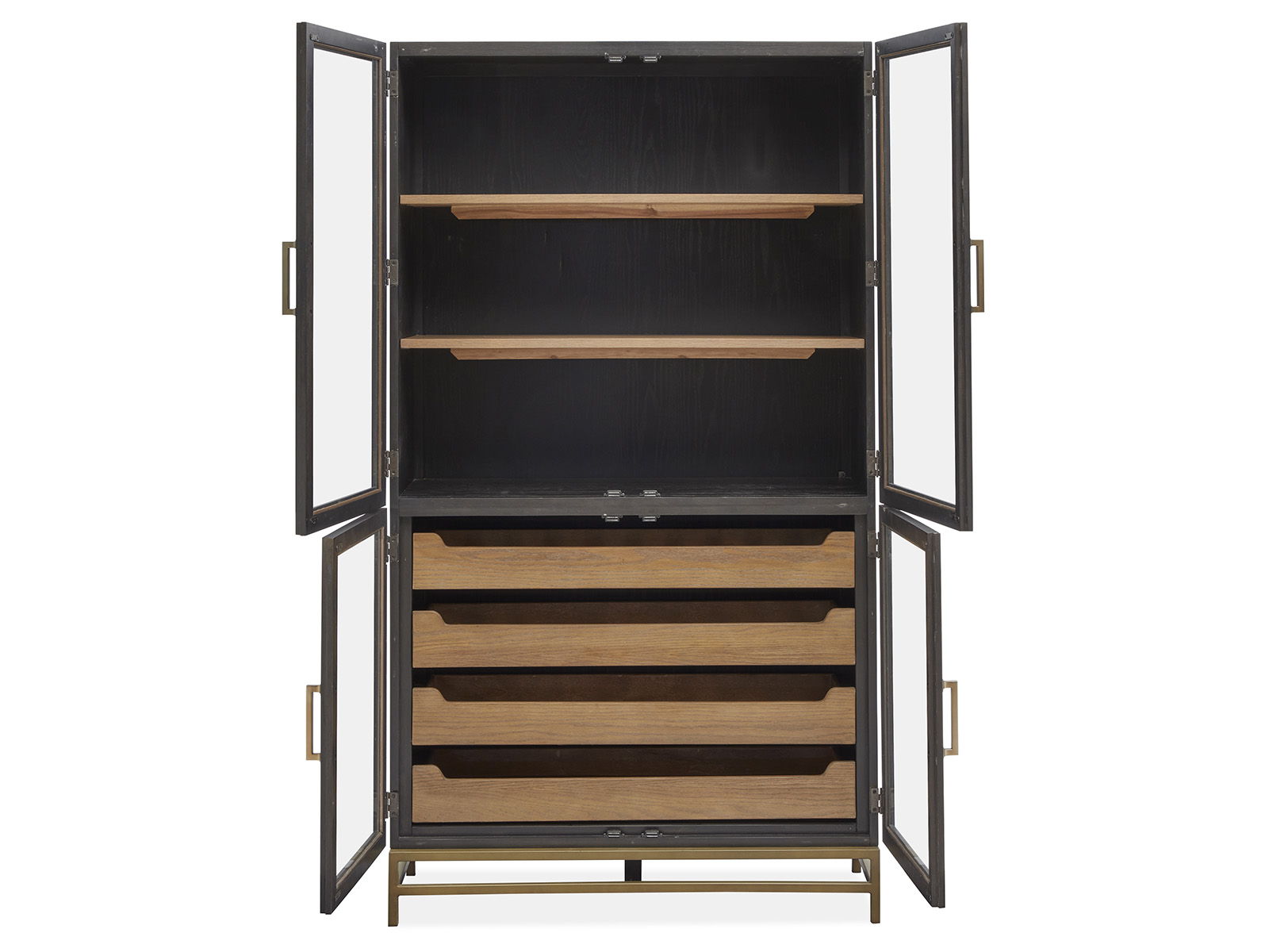 Lindon - Two Tone Dining Cabinet - Dark Brown