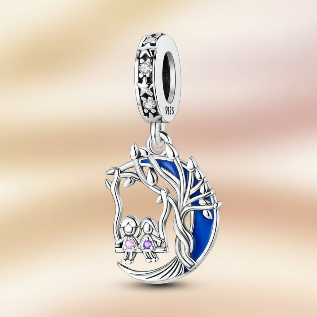 (50-113)MULA S925 Sterling Silver Pendant and Beads , Suitable for Pandora Bracelets and Necklaces, Ideal for Anniversary Gifts, Christmas, Birthday Presents, and Suitable for All Women.