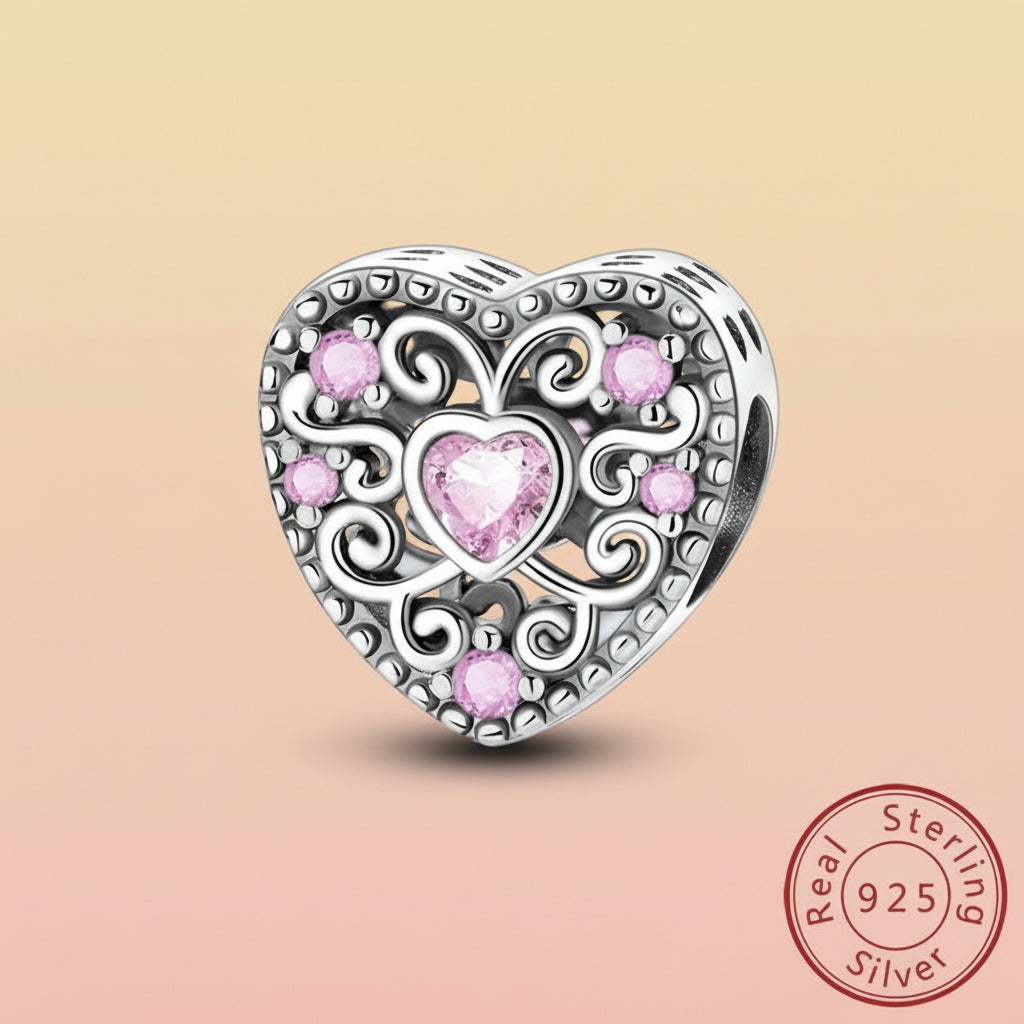 (50-113)MULA S925 Sterling Silver Pendant and Beads , Suitable for Pandora Bracelets and Necklaces, Ideal for Anniversary Gifts, Christmas, Birthday Presents, and Suitable for All Women.