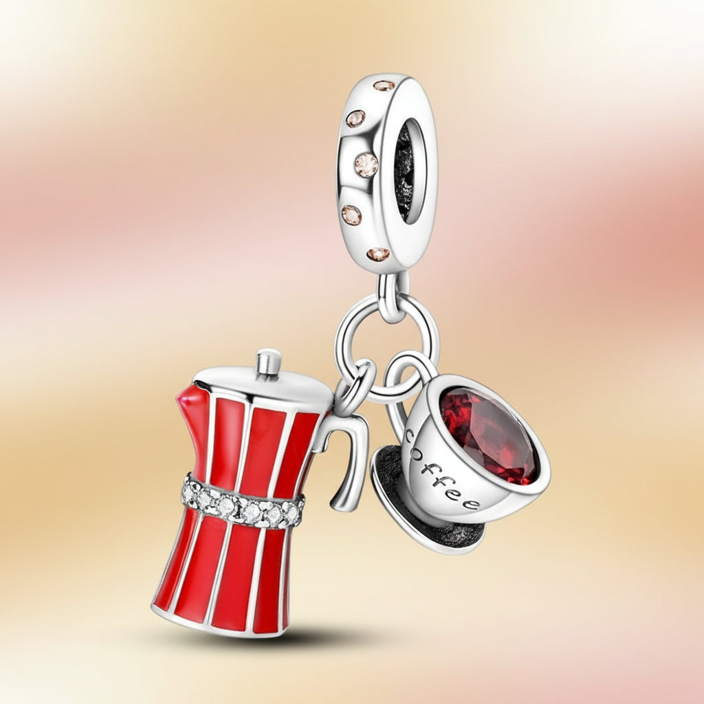 (50-113)MULA S925 Sterling Silver Pendant and Beads , Suitable for Pandora Bracelets and Necklaces, Ideal for Anniversary Gifts, Christmas, Birthday Presents, and Suitable for All Women.