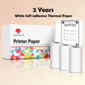 -Portable Mini Thermal Printer, T02 Pocket Label Printer, DIY Self-Adhesive Sticker Label Machine, Various Paper