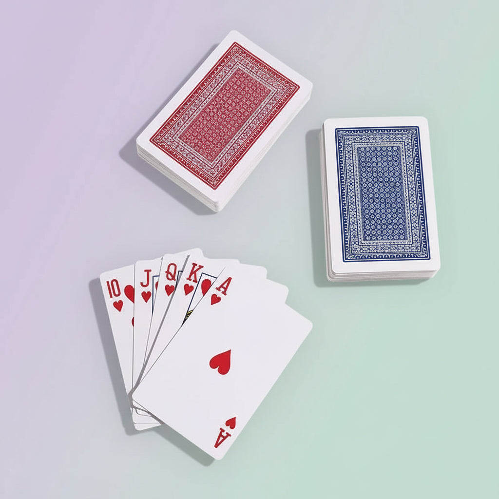 54 Pieces/Set 56X86Mm Game Red Blue Color Poker Games Card Sets Poker Magic Sets Board Games Gifts Children'S Toys