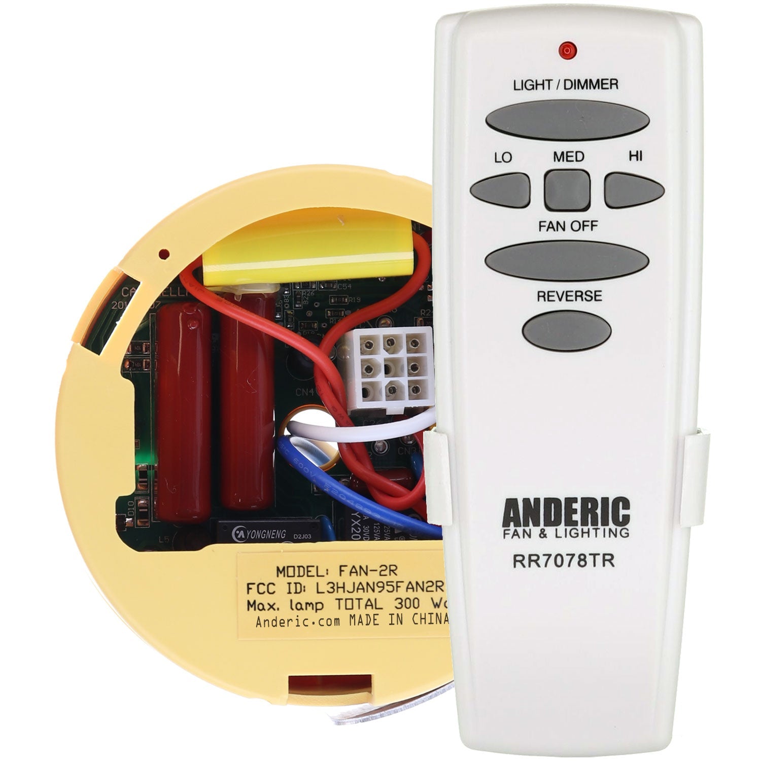 Substitute for Hunter 85112-03 Ceiling Fan Receiver [FAN2R-RR7078TR-KIT]