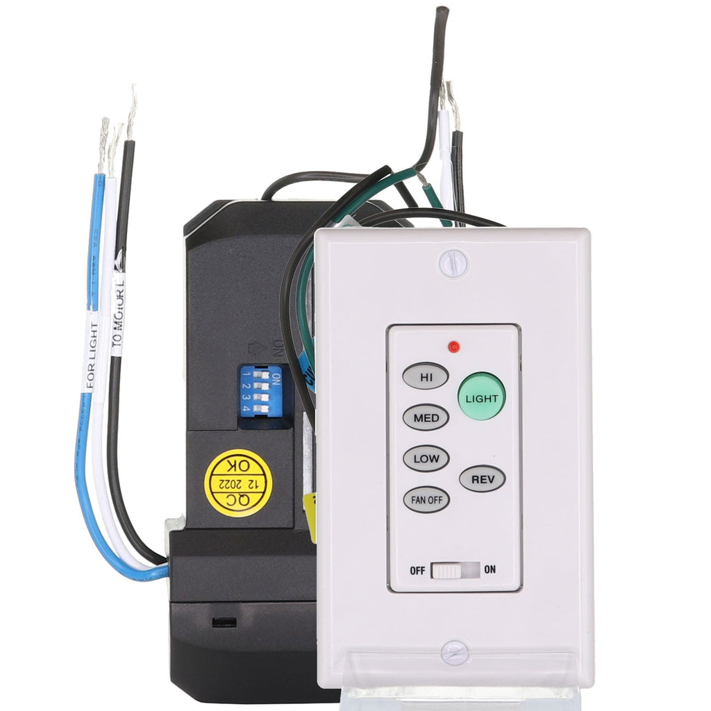 Substitute for Hampton Bay Universal 3-Speed Wall Plate Remote control Ceiling fan Kit | UC9050H Remote | UC7067RYAI Receiver - 1000408143 [UC9051T-WIRED/UC7067FMRX]