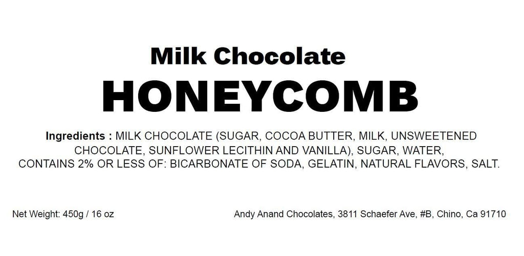 Andy Anand Dark Chocolate Honeycomb, 2 lb – Gourmet Vegan Candy, Handcrafted Crunchy Toffee-Style Chocolate Gift Box for Special Occasions