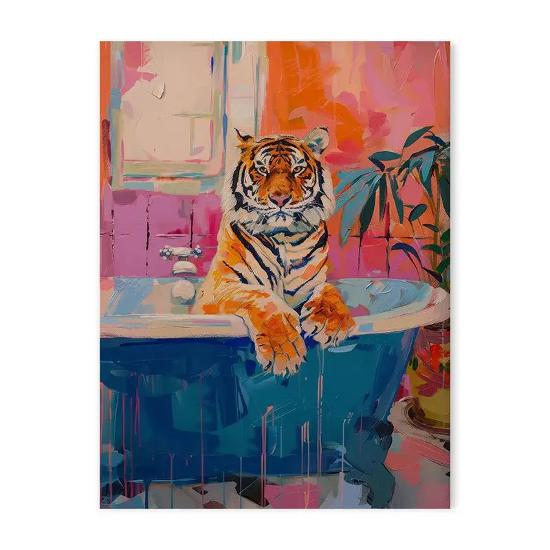 Animal Canvas Art Tiger Zebra Cat