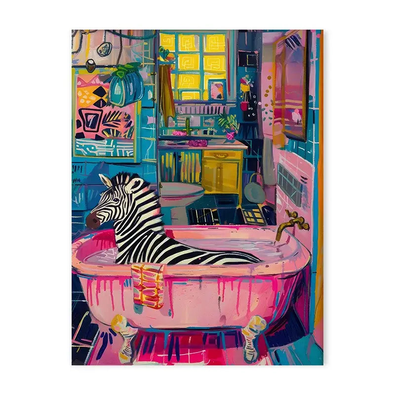 Animal Canvas Bathroom Wall Art