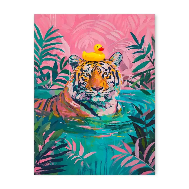 Animal Canvas Bathroom Wall Art