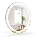 Anti-Fog Round Led Bathroom Mirror with 3 Color LED Lights