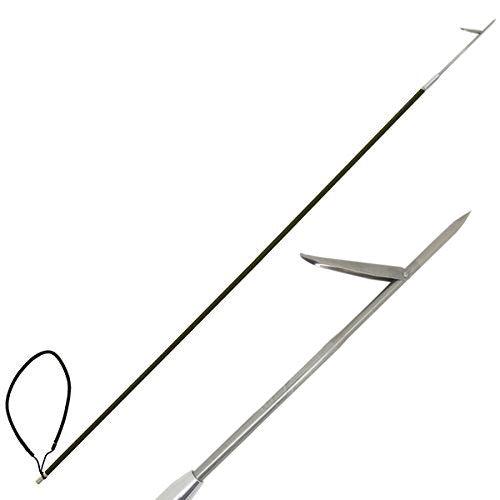 CARBON FIBER 5' One Piece Spearfishing Pole Spear w/ Single Barb Flopper