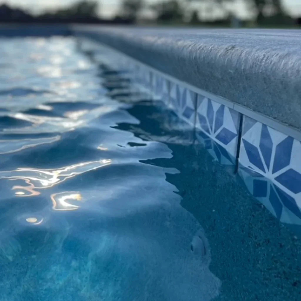 Aqua Porcelain Pool Tile 6x6 - Grade 1 Traditional Style Ancient Floridita Collection