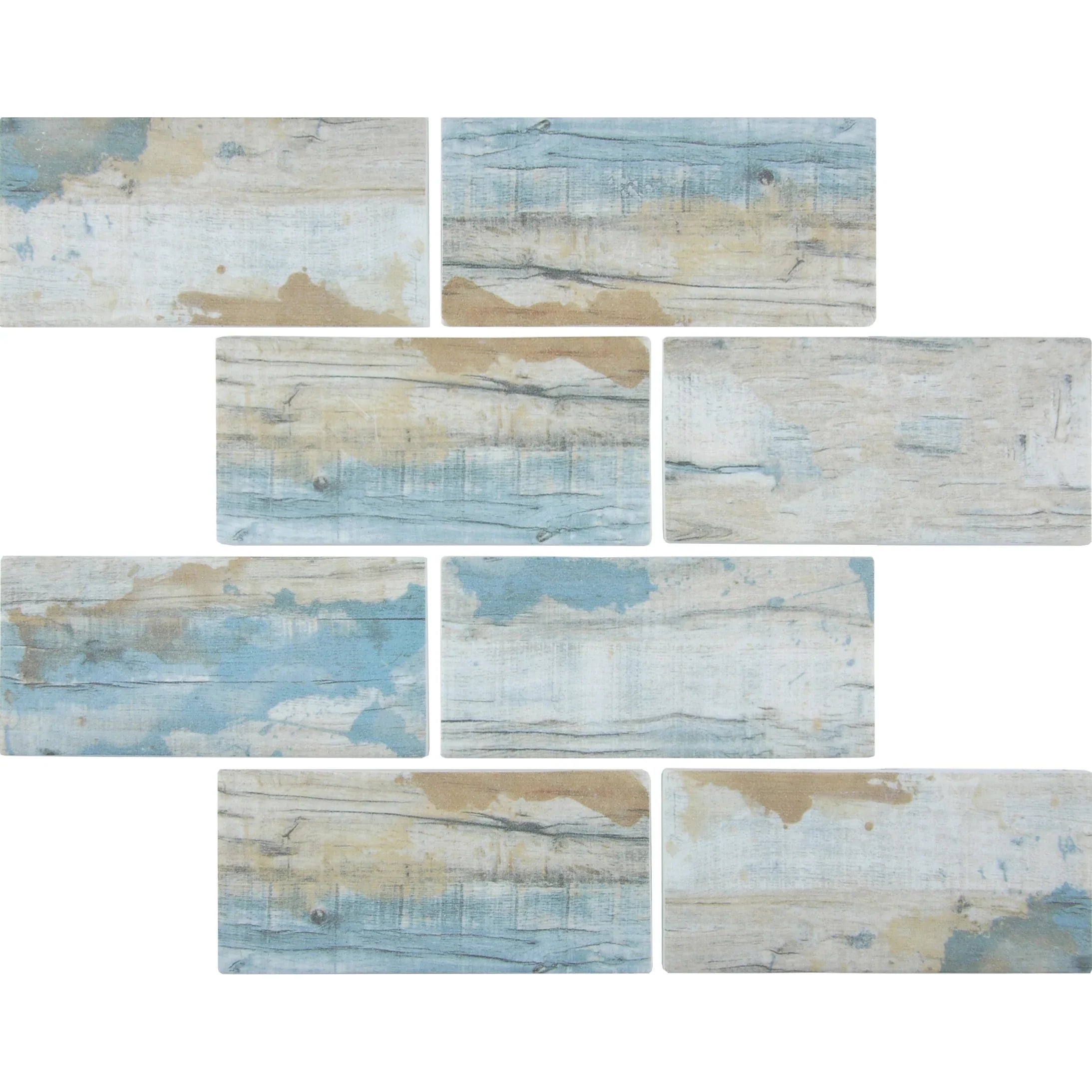 Aquatica Bay Premium Glass Stone Mosaic Tile Bark 11.5x11.5 Inch Grade 1 Performance