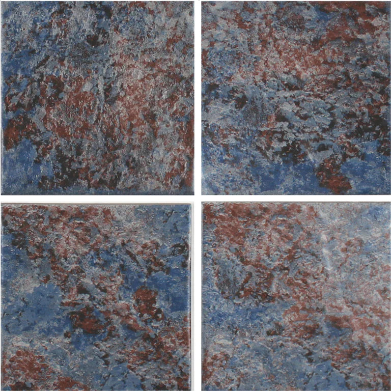 Aquatica Blue Porcelain Pool Tile 6x6 - Matte Old World Finish