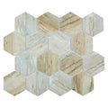 Cinnamon Hexagon Glass Mosaic Tile 11.75x10.25 - Bark Collection
