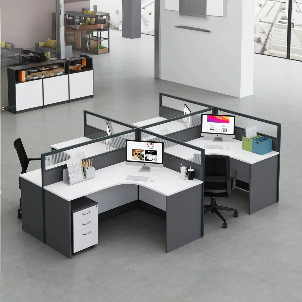 Averon · L-Shaped Cubicle Workstation