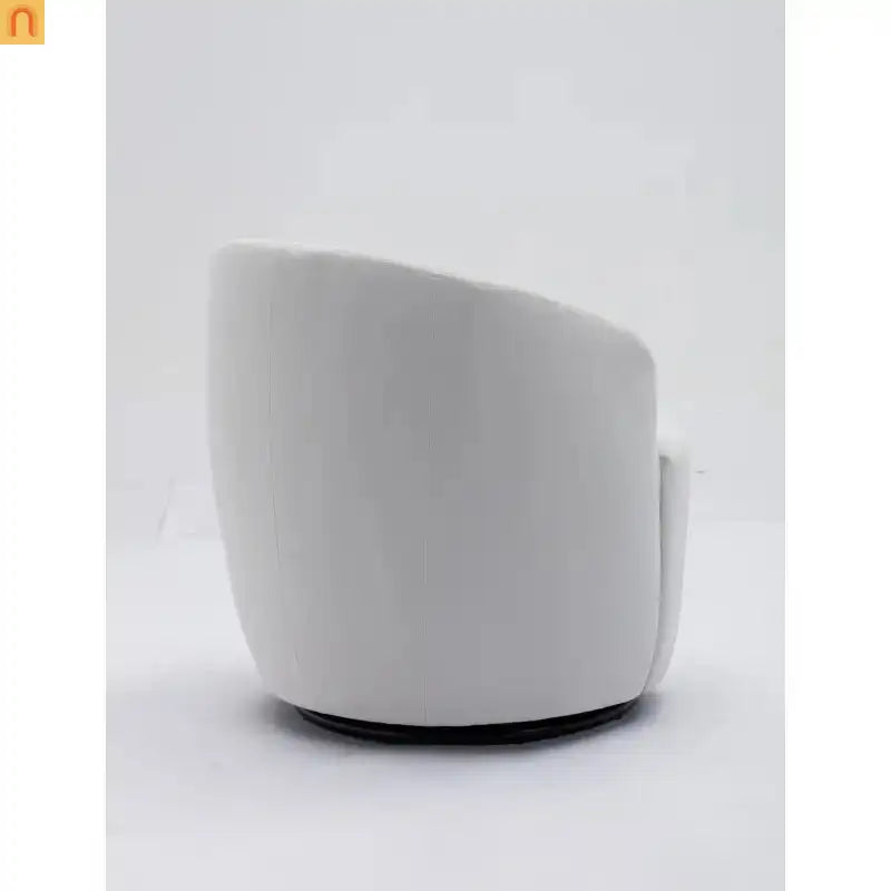 Accent Chair Barrel Swivel Velvet White 360 Degree 250 lb 25in