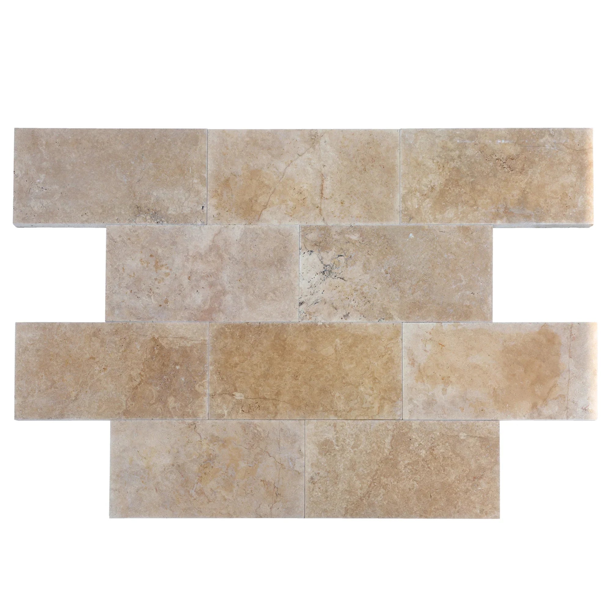 Travertine Beige Tumbled Pavers 18x36 - Rustic Mediterranean Style