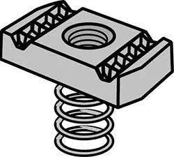 ASRS Strut Nut With Spring For Secure Channel Fittings 1"
