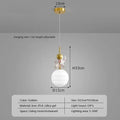 Astronaut moon white and gold led pendant light bedroom