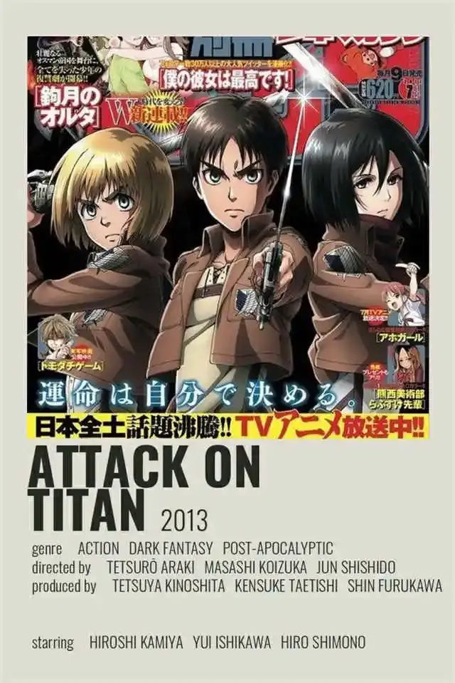 Detailed gray character titan final season poster bedroom anime decor