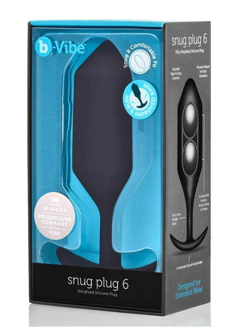 b Vibe Snug Plug 6 Weighted Silicone Anal Plug