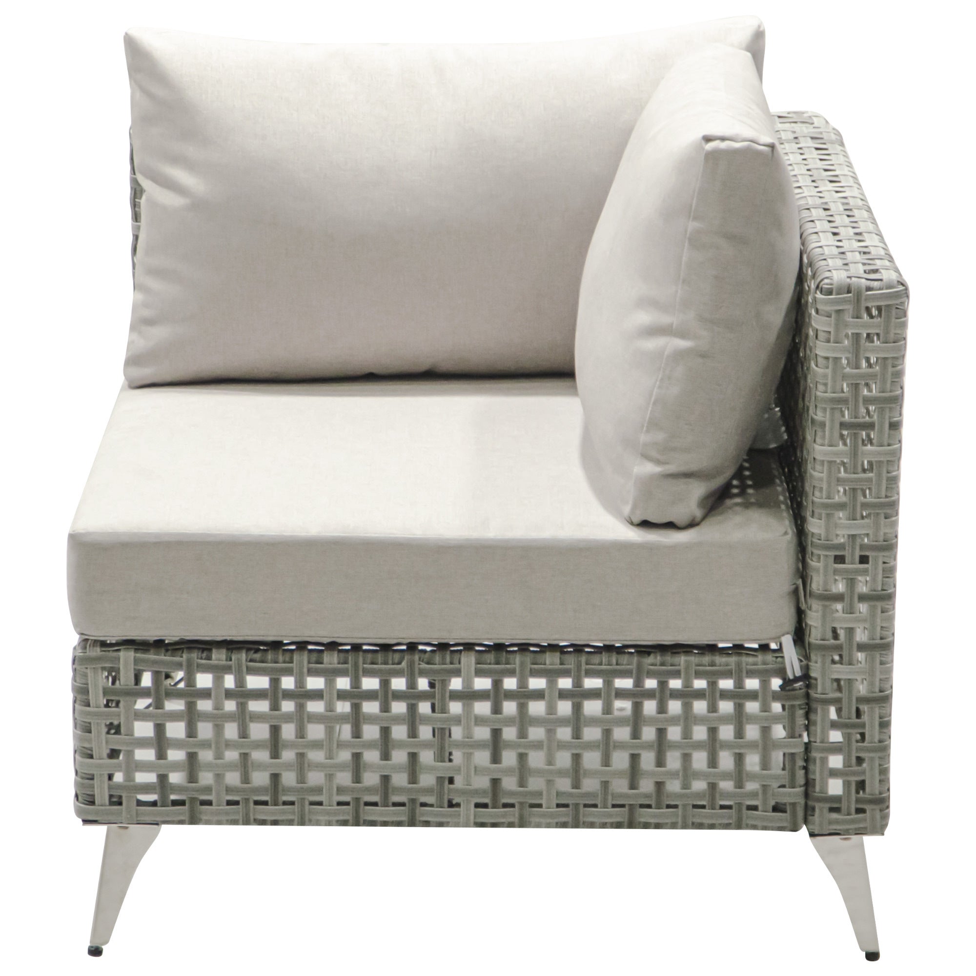 Outdoor Patio Set with Fire Pit Table Rattan Gray 8 Piece 60000 BTU