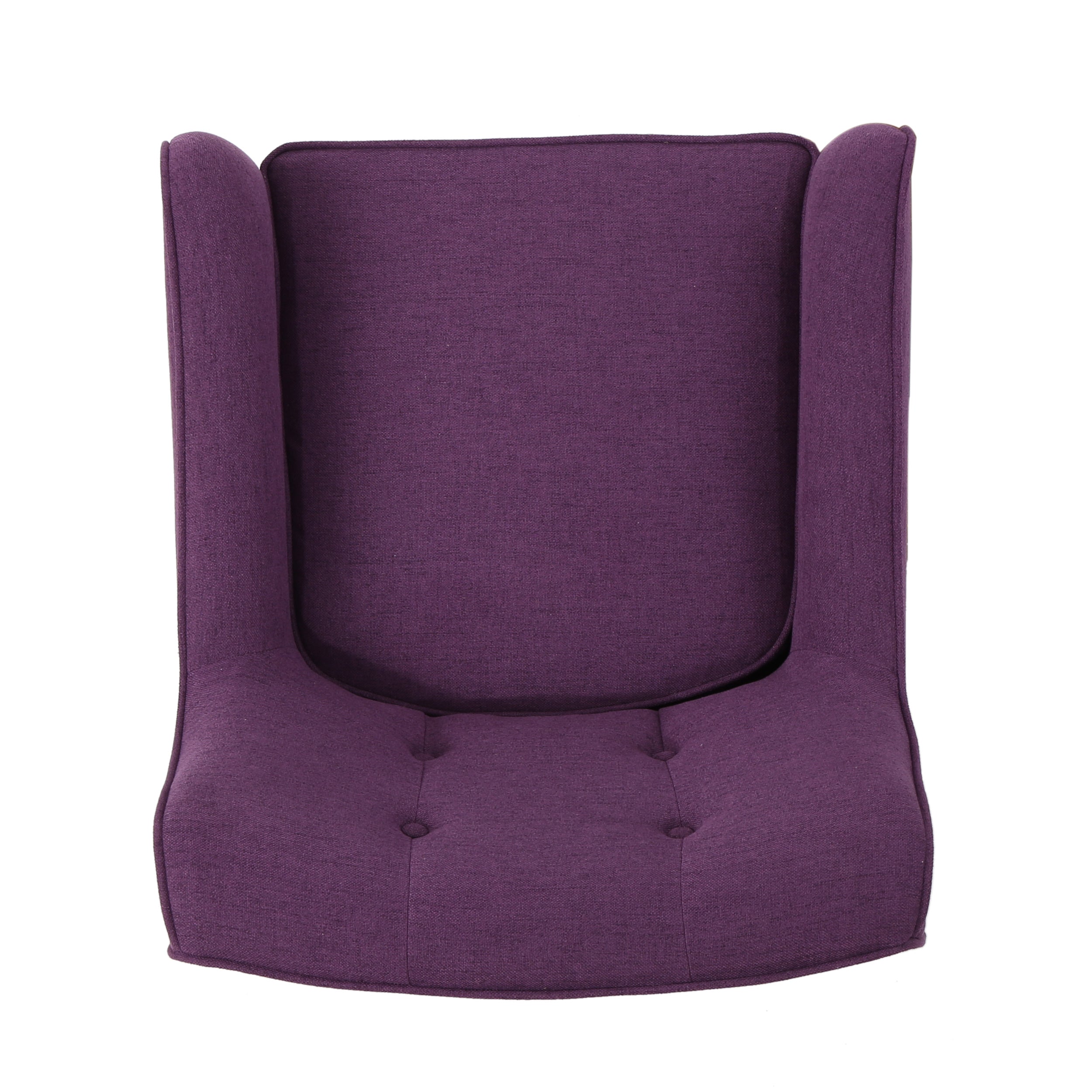 Accent Chair Mid-Century Tufted Purple Fabric 25x30x31