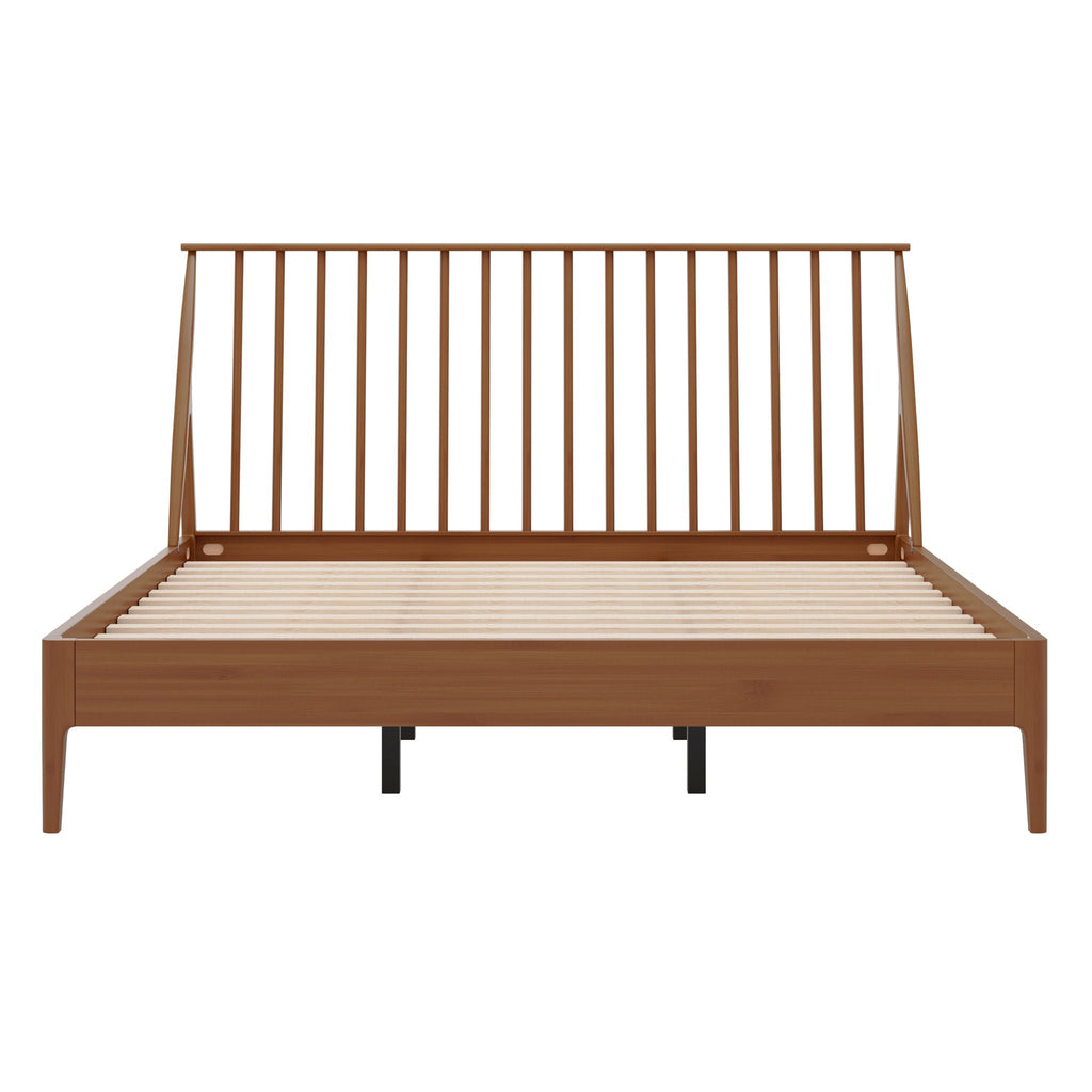 Bohemian Platform Bed With Tall Headboard