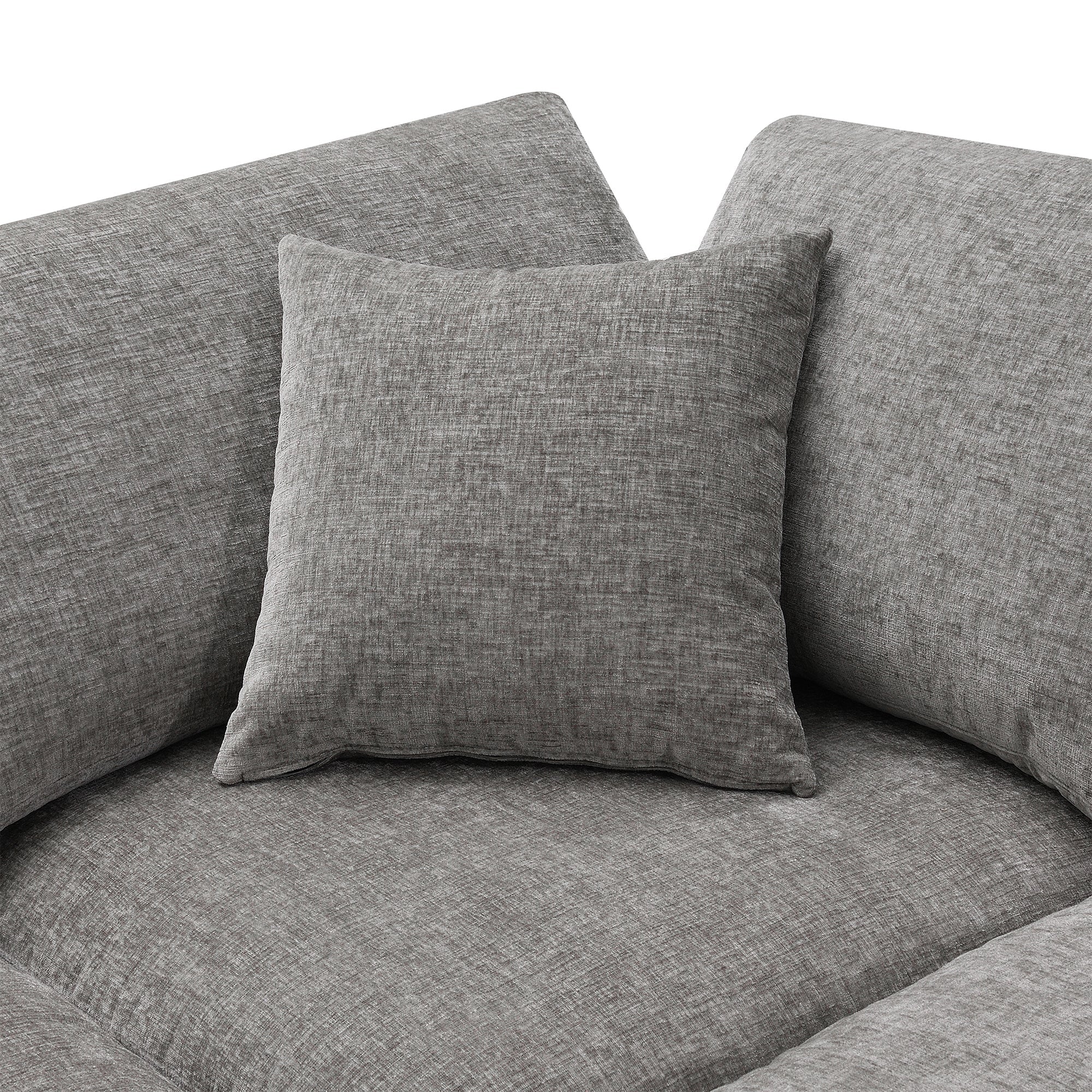 6-Seat U-Shape Modular Sofa with Ottoman, 130
