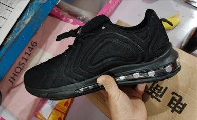 Mandotos Men Casual Air Cushion Black Shoes Outdoor Breathable Lace Up Sneakers Running Sports
