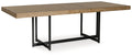 Tomtyn - Rectangular Dining Room Extension Table - Light Brown