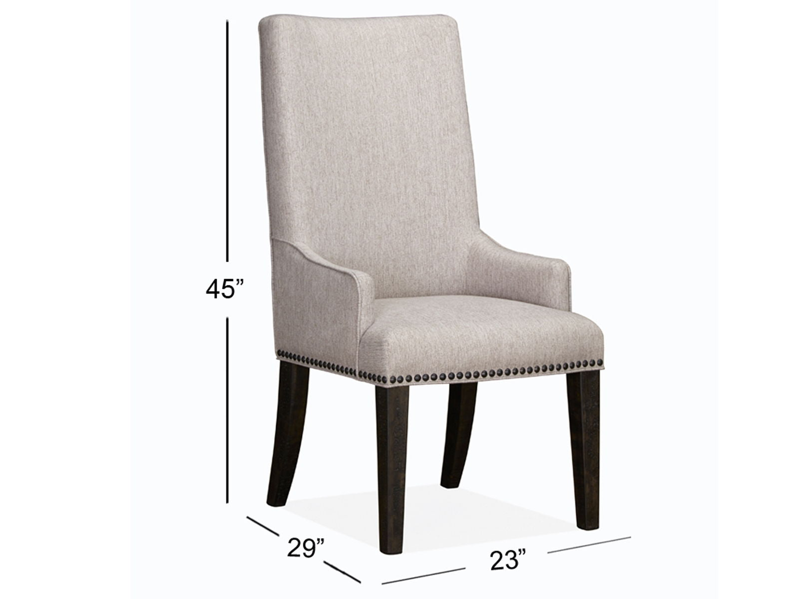 Bellamy - Upholstered Host Chair (Set of 2) - Peppercorn