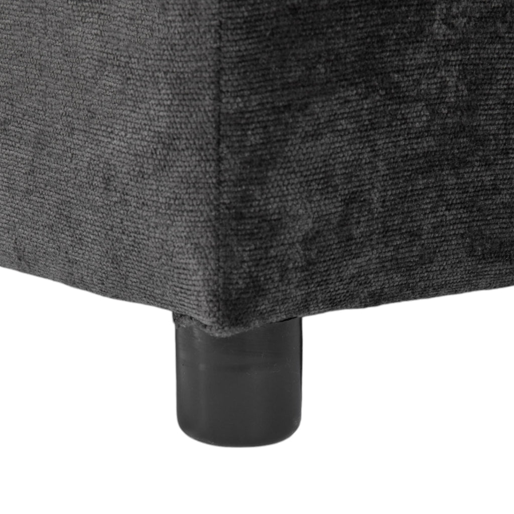Sectional Sofa U-Shape Modular Chenille Black 5-Seat USB Ports 86.6x61.4 In