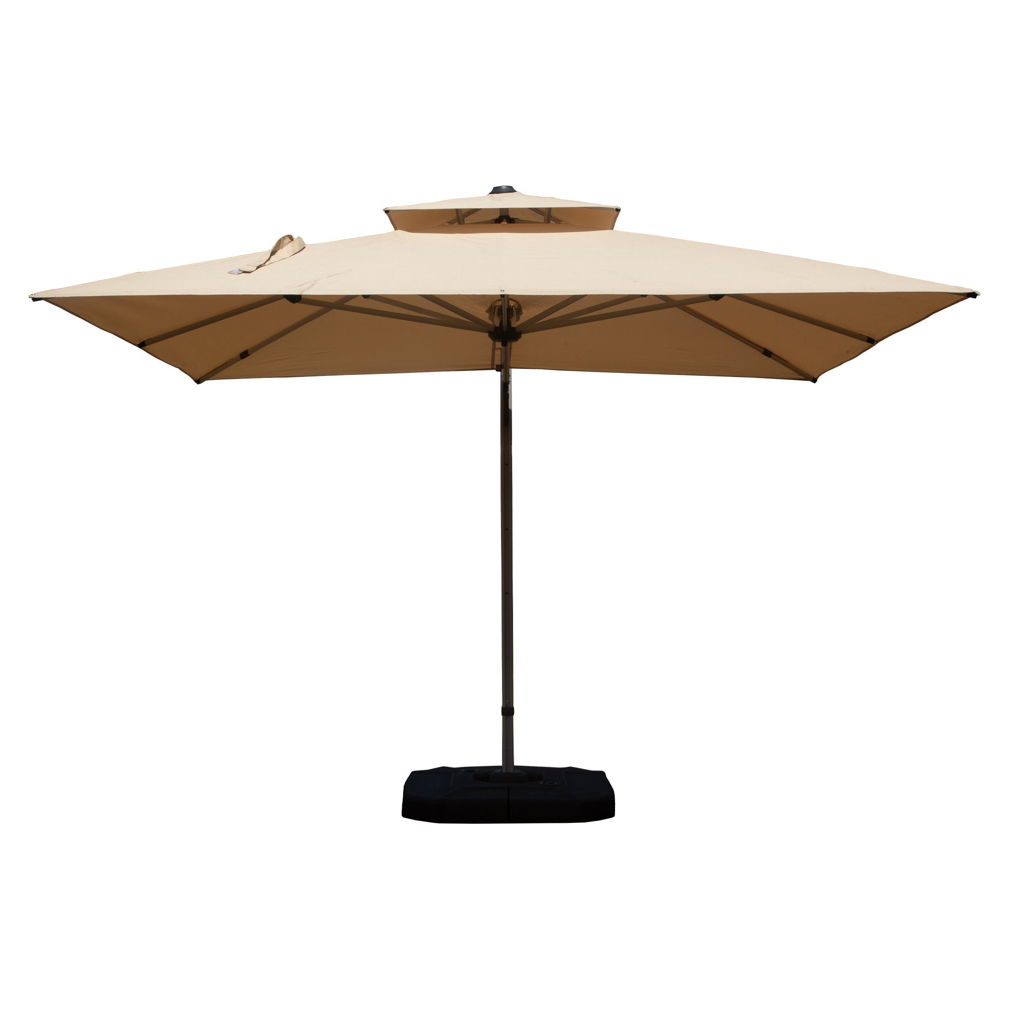 Patio Umbrella Cantilever Tilt Aluminum Beige 9 Ft 360 Rotation