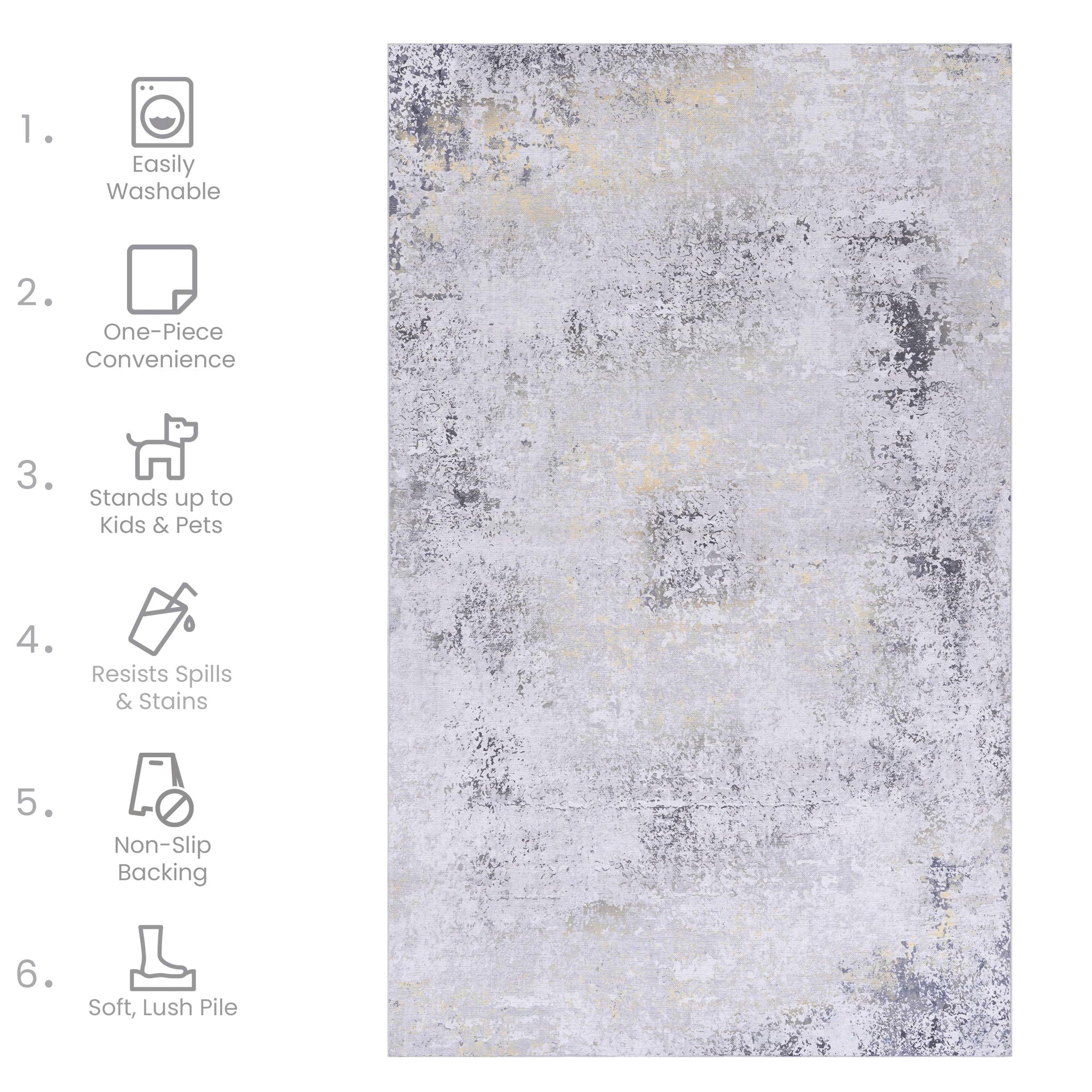 Maval - Machine Washable Area Rug