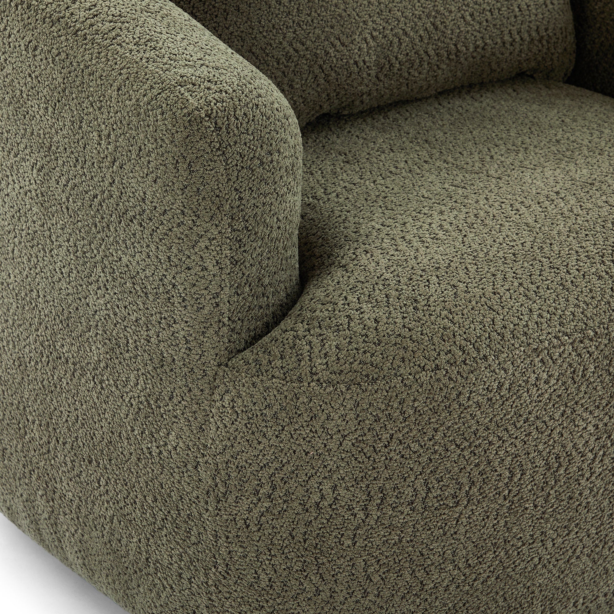 Accent Chair Swivel Barrel Chenille Green 360 Degree Pocket Spring 38 In