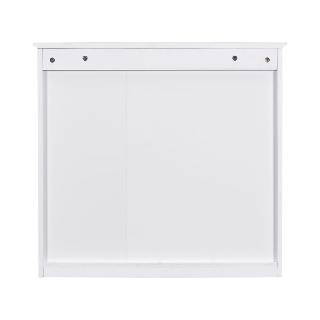 Bathroom Vanity With Medicine Cabinet, Royal Mirror Cabinet, Modern Bathroom Storage Cabinet With 2 Soft Closing Doors And 4 Drawers