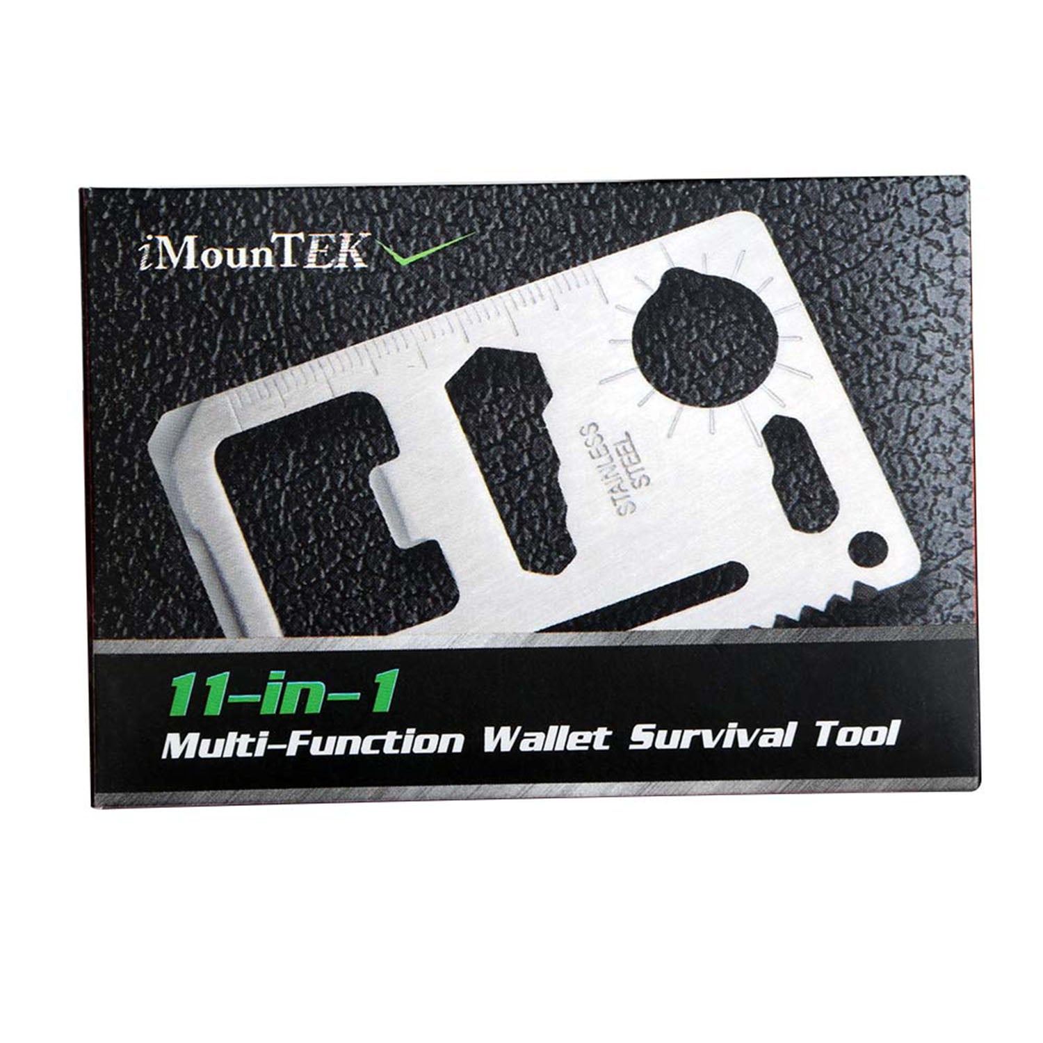 11 In 1 Stainless Steel Multi-tool Credit Card Wallet Portable Survival Pocket Tool Beer Can Opener Knife Fruit Peeler Wrench Saw Blade