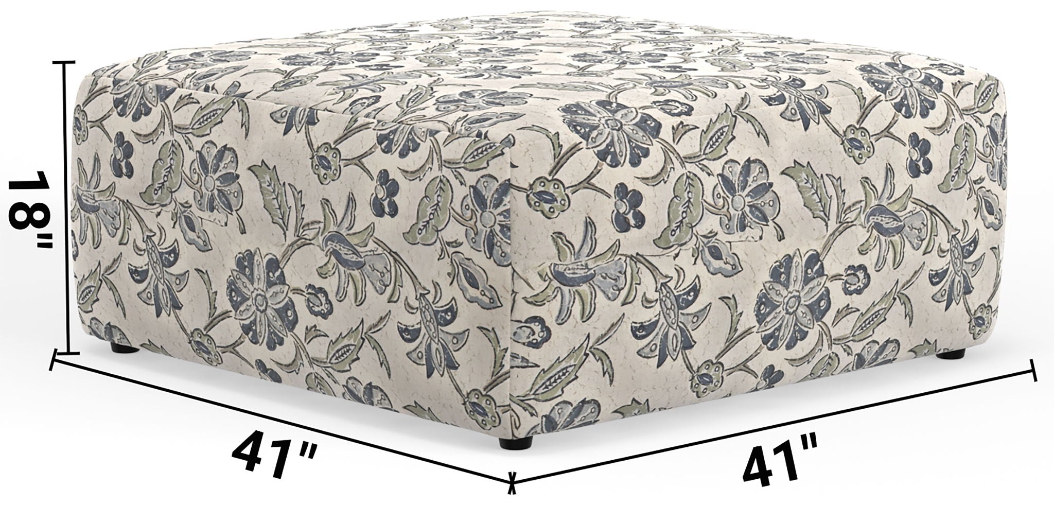 Stockbridge - Cocktail Ottoman - Denim