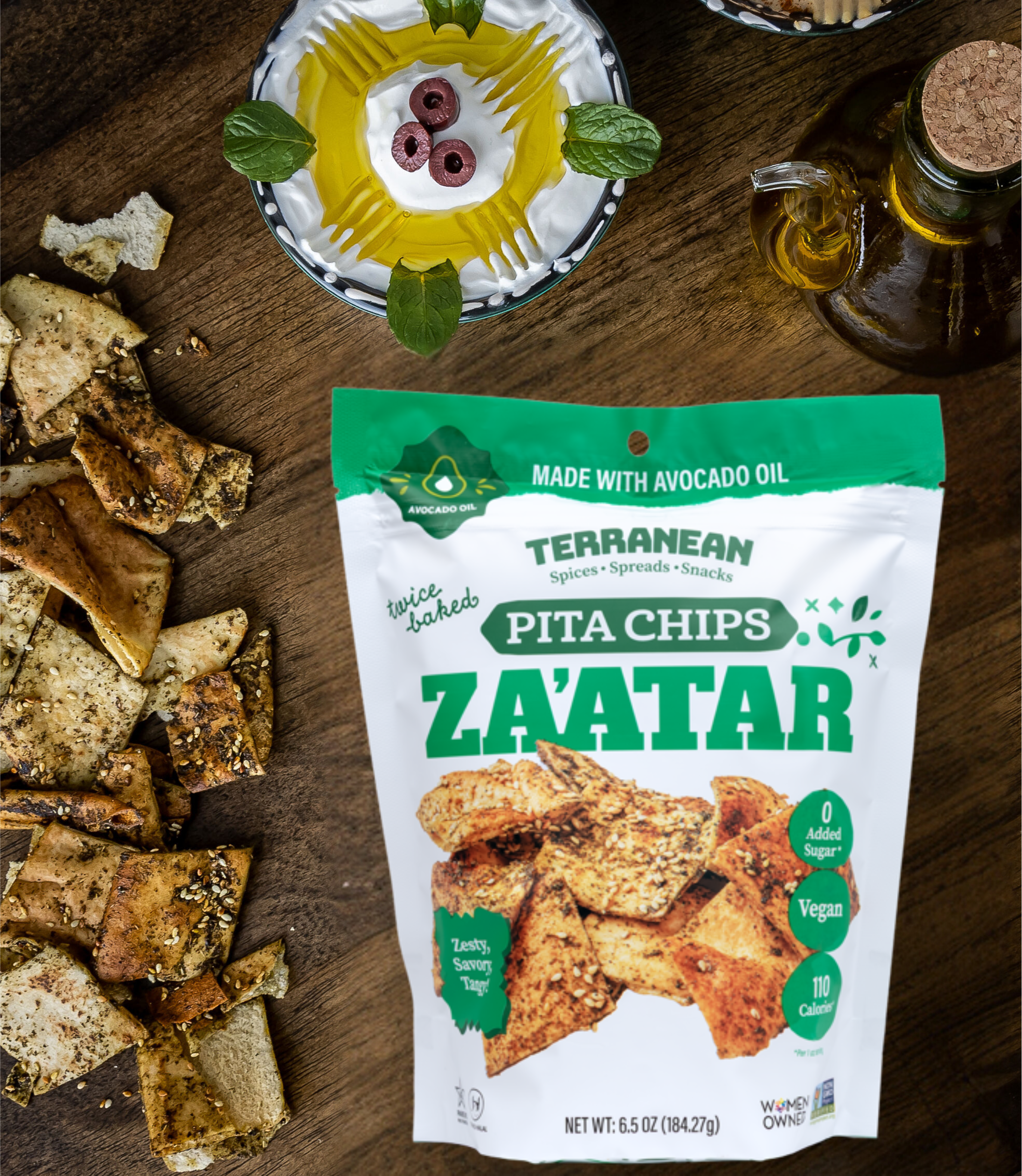 Avocado Oil Twice-Baked Pita Chips 12 Pack