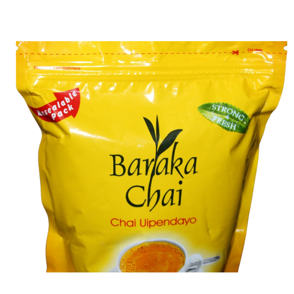 Single yellow Baraka Chai Chai Uipendayo 500g bag front view
