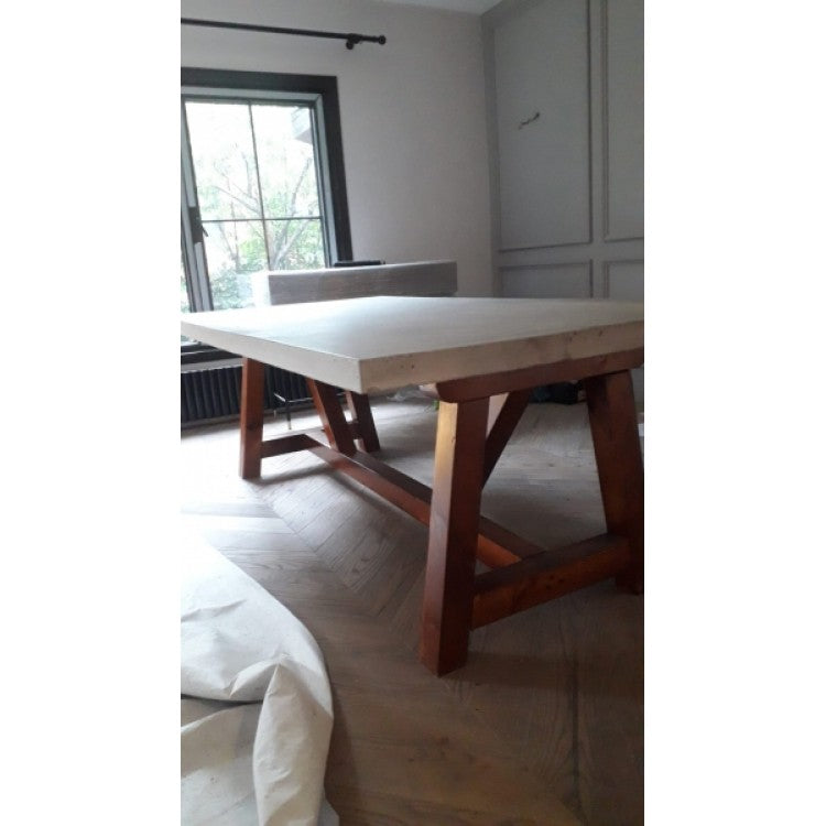 Lightweight Concrete Dining Table Barocco Valhalla - Industrial