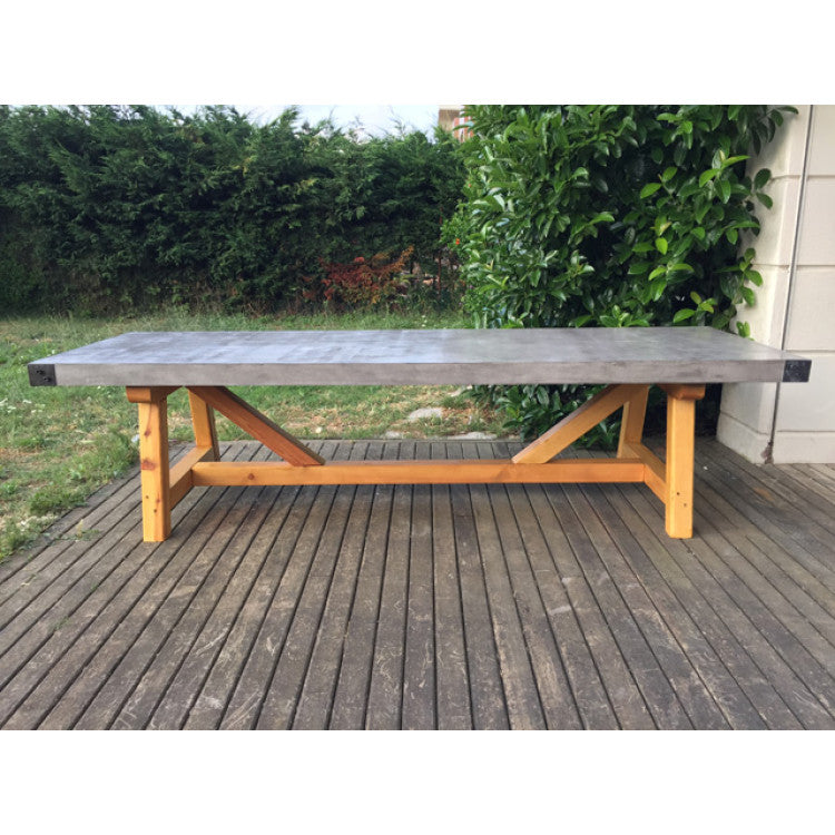 Lightweight Concrete Dining Table Barocco Valhalla - Industrial