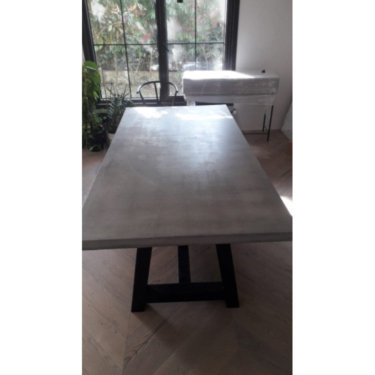 Lightweight Glass Fiber Reinforced Concrete Dining Table Barocco Valhalla 43 x 126